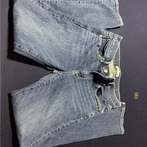 LOFT Blue Relaxed Denim with Authentic Fading